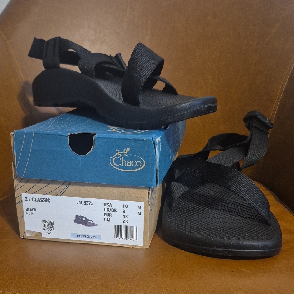 Chaco Black Sport Sandals Adjustable Straps